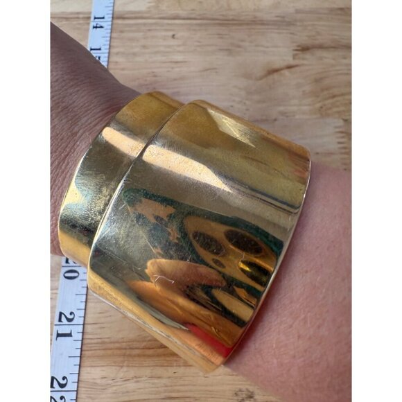BaubleBar Gold-Tone Cuff Bracelet With Chic Modern Design small wrist - Picture 7 of 14